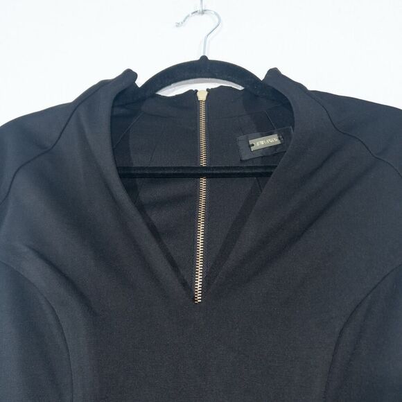 Alexia Admor Black Split Neck Shealth Midi‎ Dress Size XS - Picture 3 of 10